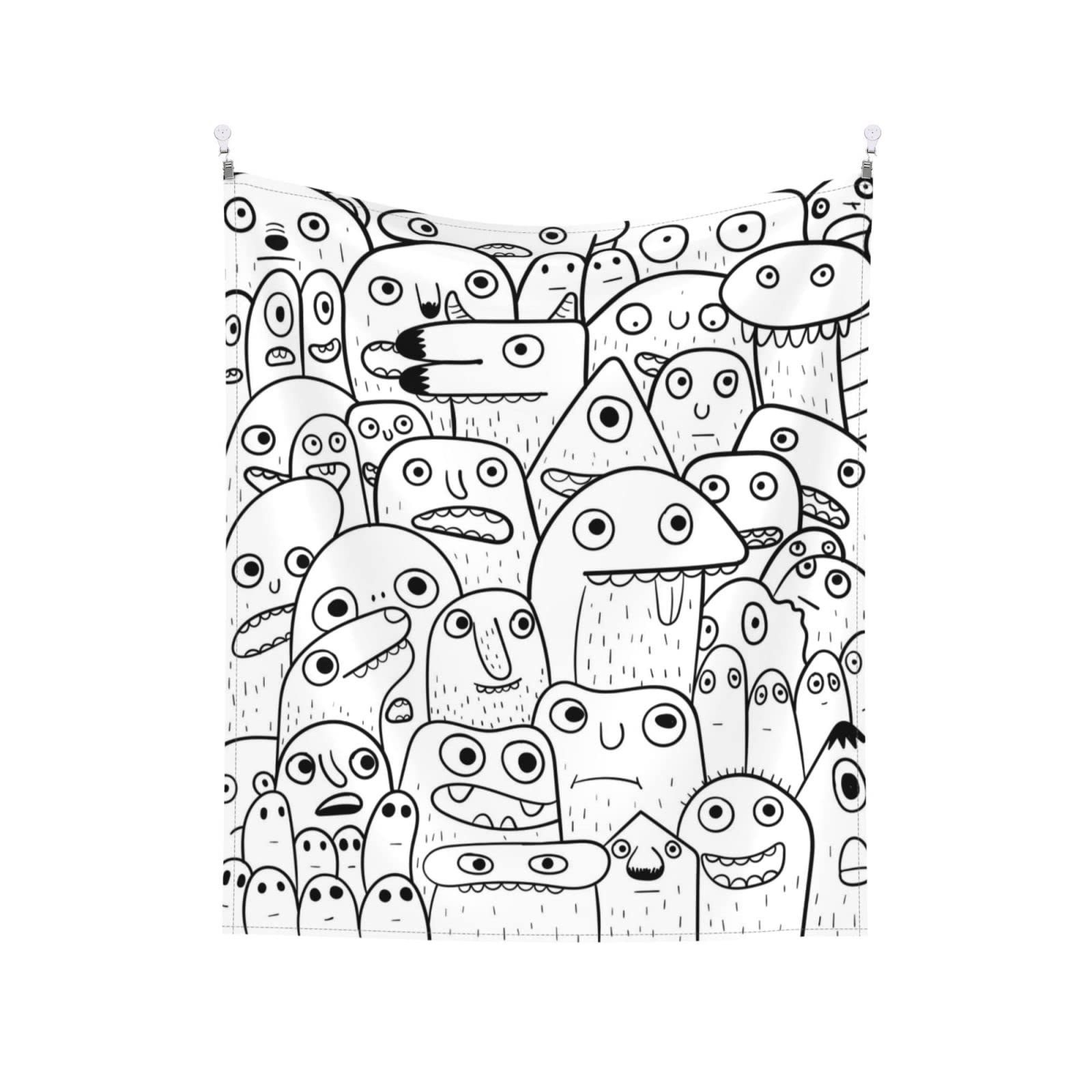 Gbuzozie Bohemian Wall Tapestry - 60x51 Inch Handmade Doodle Wall Hanging Decor for Bedroom, Living Room, Dorm | Perfect for Boho Home Decor, Aesthetic Room Makeover & Cozy Interior Design