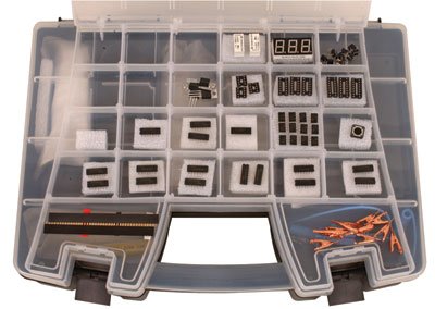 Jameco Valuepro DELUXE2 Deluxe Electronics Kit 2 - 109 Piece Set with Logic ICs, Voltage Regulators & Heat Shrink Tubing | Perfect for DIY Projects, Circuit Prototyping & STEM Education