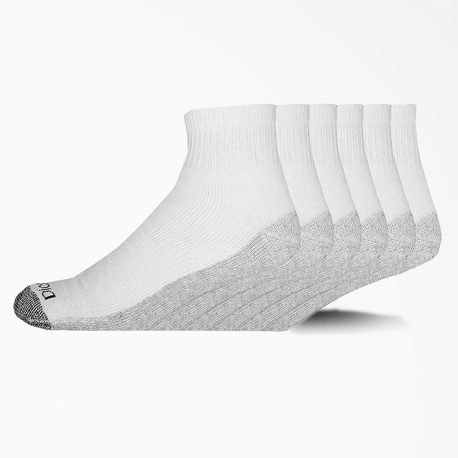 Dickies Men's Dri-Tech Moisture Control Quarter Crew Socks 6-Pack - Breathable Athletic Socks for Running, Hiking & Work - Odor Resistant & Cushioned Comfort