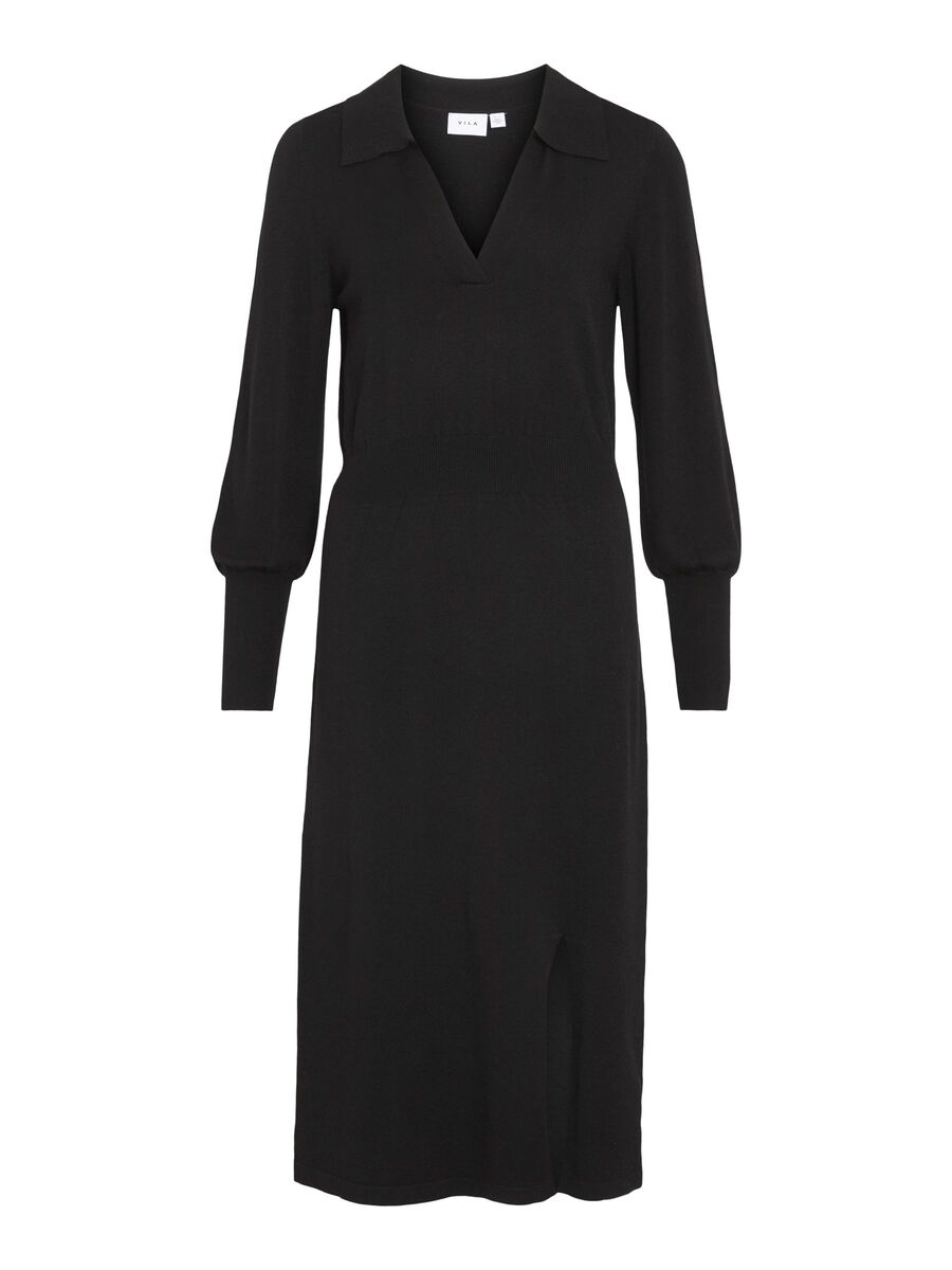 Fia Rib Knit Dress for Women - Stretchy Comfortable Black Bodycon Mini Dress - Perfect for Party, Date Night & Casual Outfits