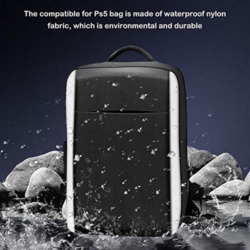 Yooyg PS5 Travel Carrying Case - Portable Backpack for PS5 Console & Controller Accessories - Black - Perfect for Gaming on the Go, Travel, and Storage