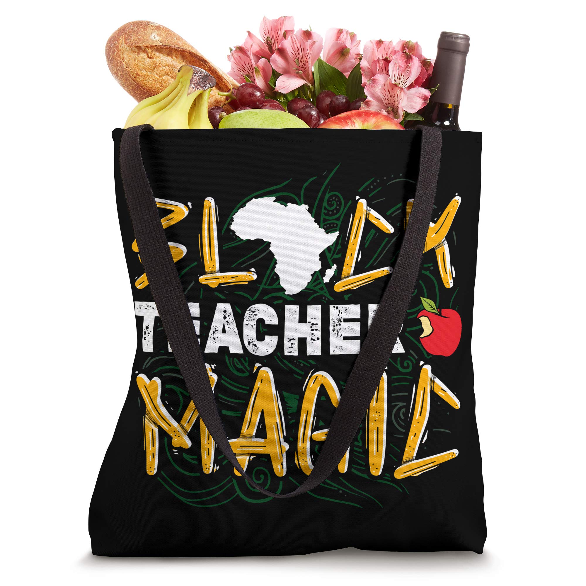 Black Teacher Magic Tote Bag - African American Black History Month Gift - Perfect for School, Work & Everyday Use