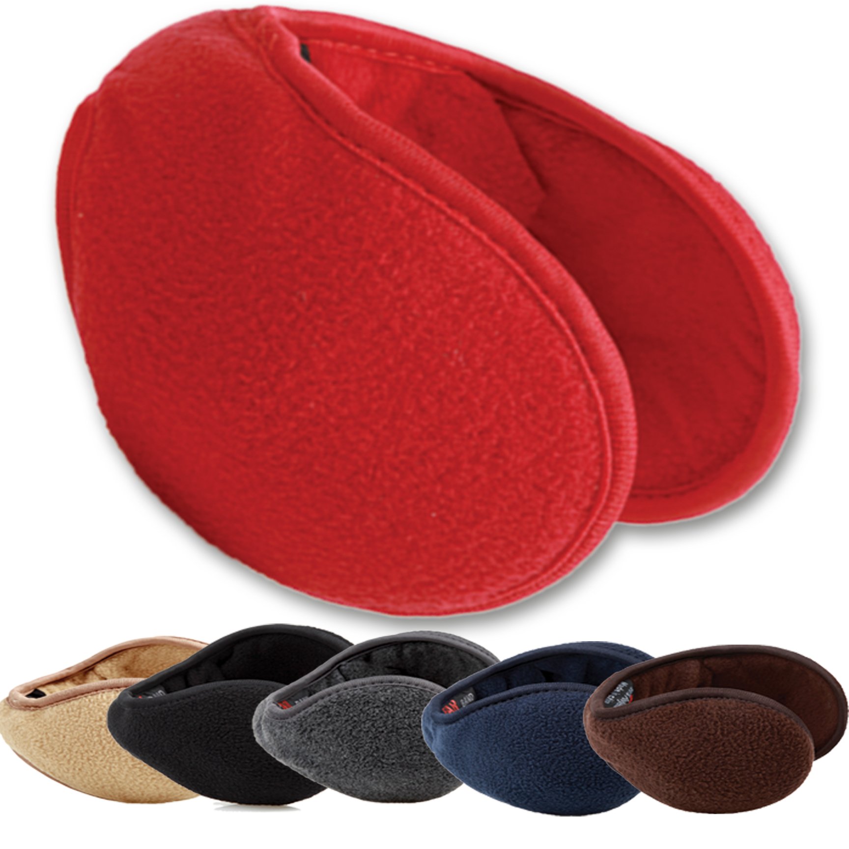 Men's Black Fleece Ear Warmers - Winter Headband for Running, Skiing & Outdoor Activities - Soft & Warm Cold Weather Accessory