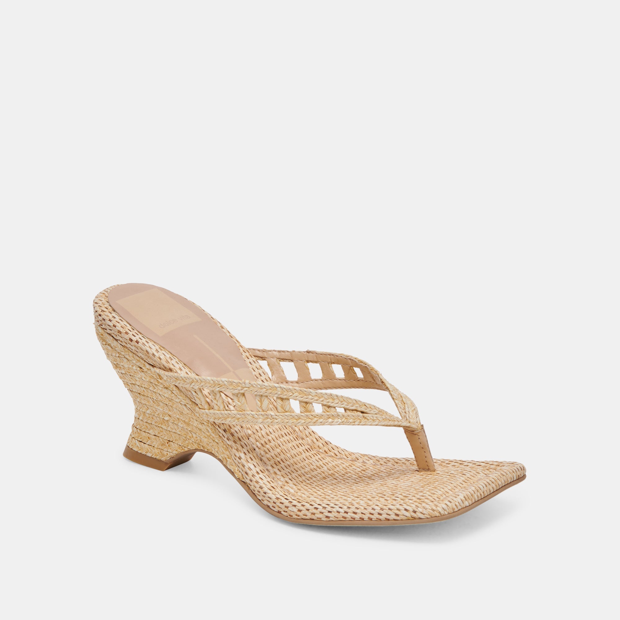 NULLAH WEDGES LT NATURAL RAFFIA Sandals - Women's Comfortable Espadrille Wedge Heels for Summer | Beach, Vacation & Casual Outfits