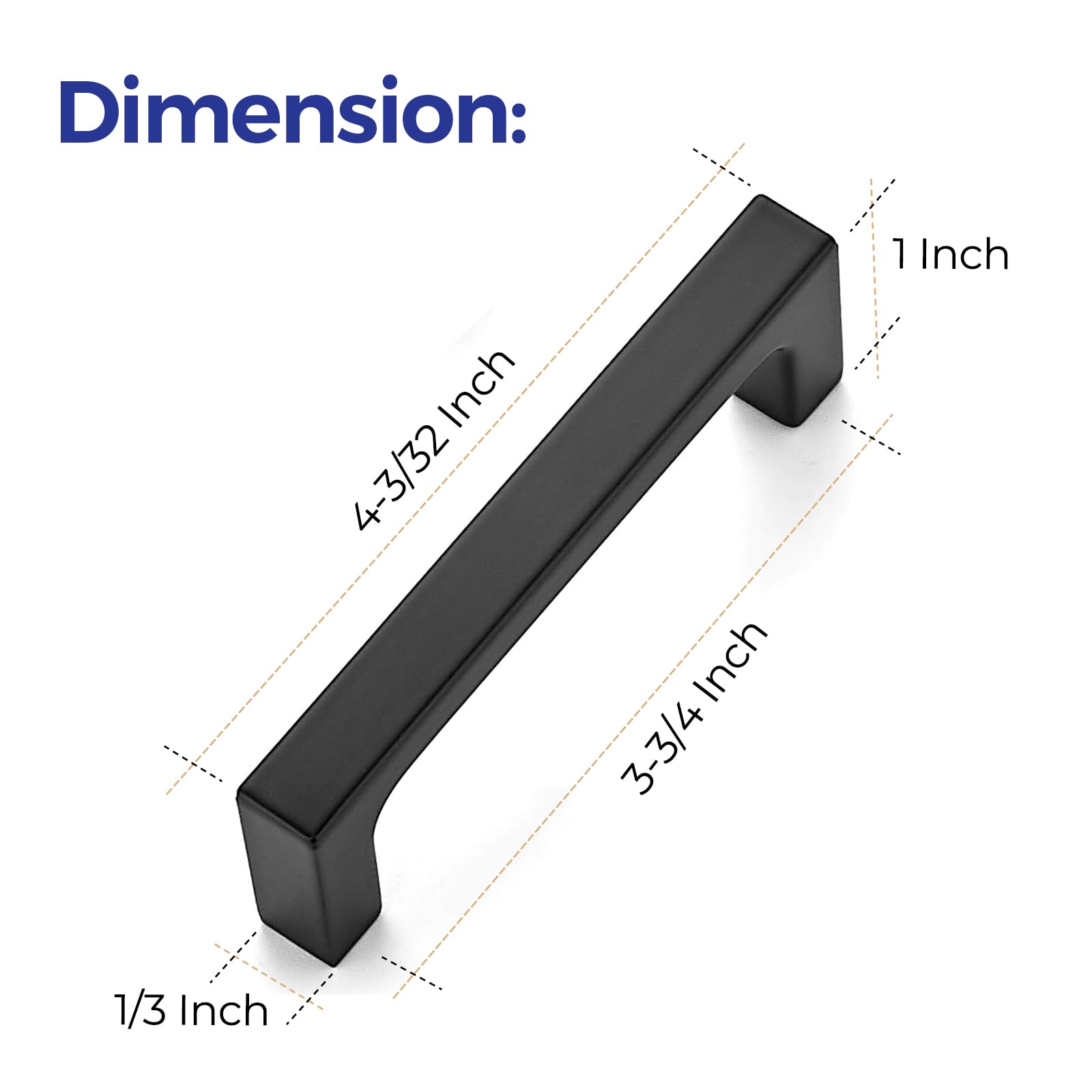 Ravinte 40 Pack Matte Black Kitchen Cabinet Handles - for Drawers & Cabinets