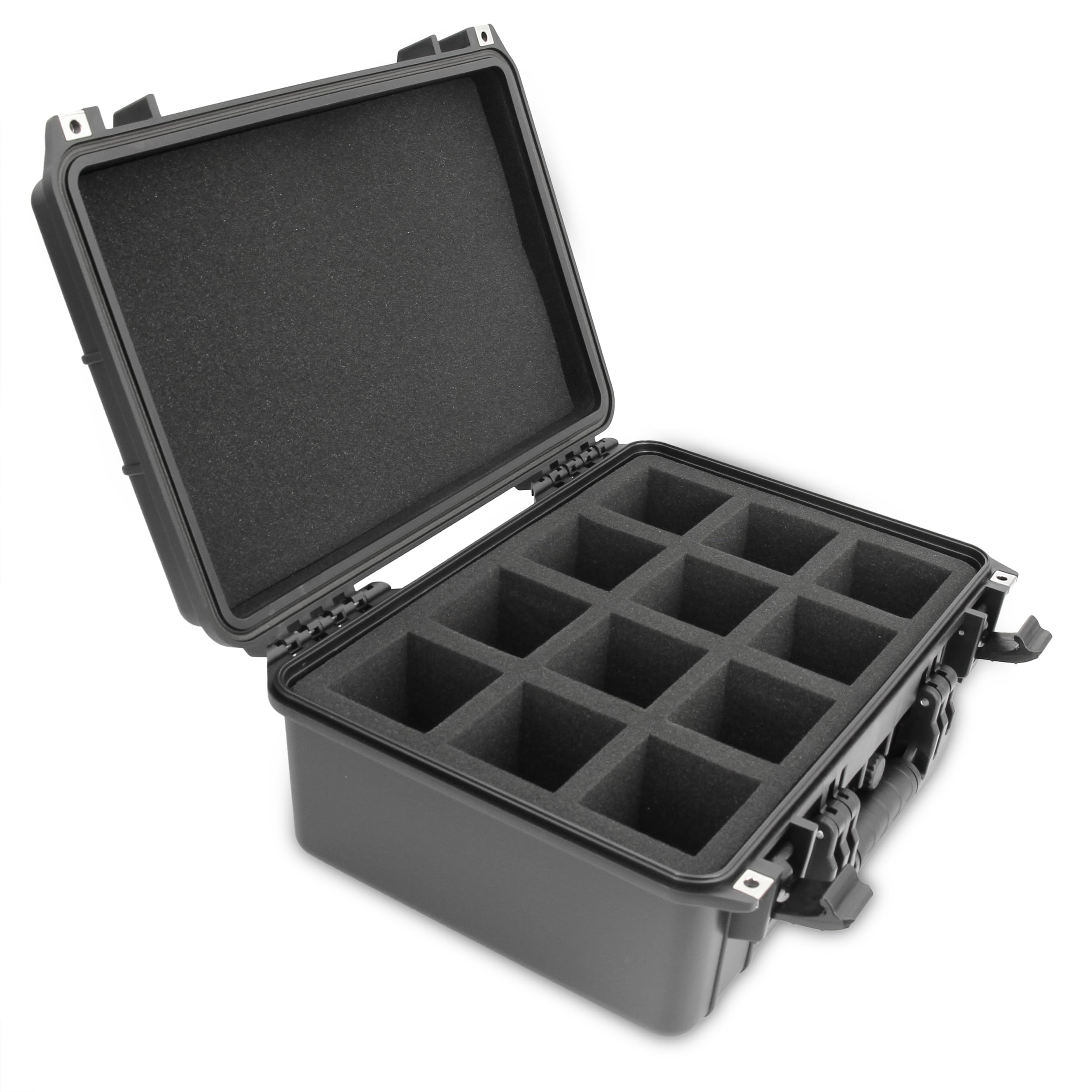CASEMATIX Graded Card Case - Holds 130 PSA Graded Sports Trading Cards | Waterproof Card Storage Box with 12 Dividers | Perfect for Collectors & Card Show Protection