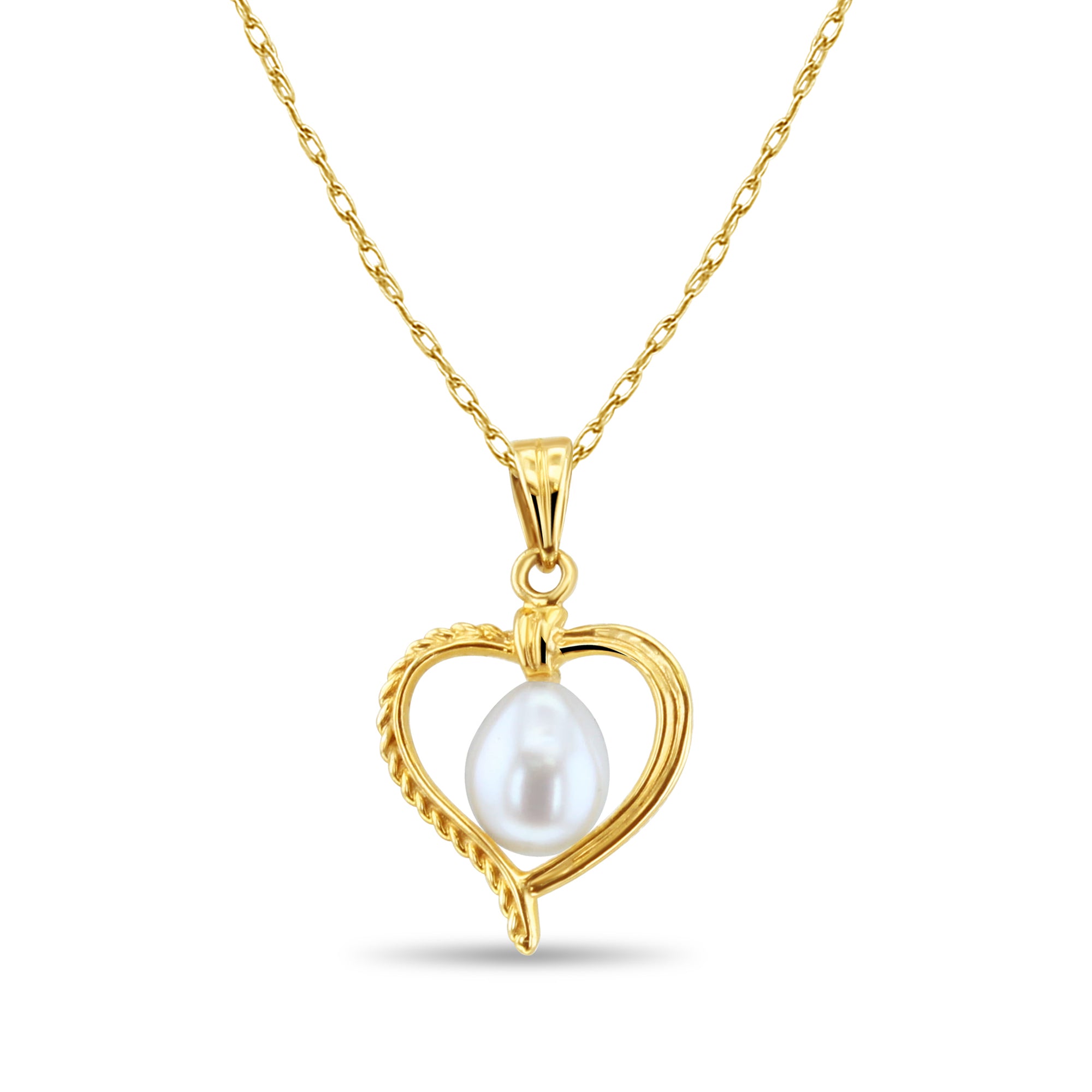 Elegant Heart Shaped Pearl Necklace for Women - 18K Gold Plated Romantic Jewelry Gift for Valentine's Day, Anniversary & Special Occasions