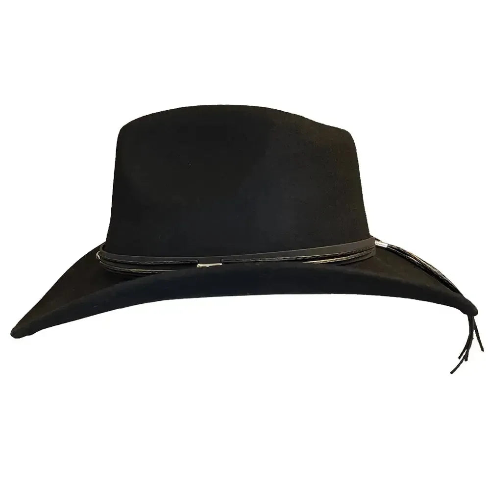 Deadwood Trading High Tail Crushable Soft Wool Felt Cowboy Hat for Men & Women - Western Style, Outdoor Adventure, Rodeo & Country Fashion