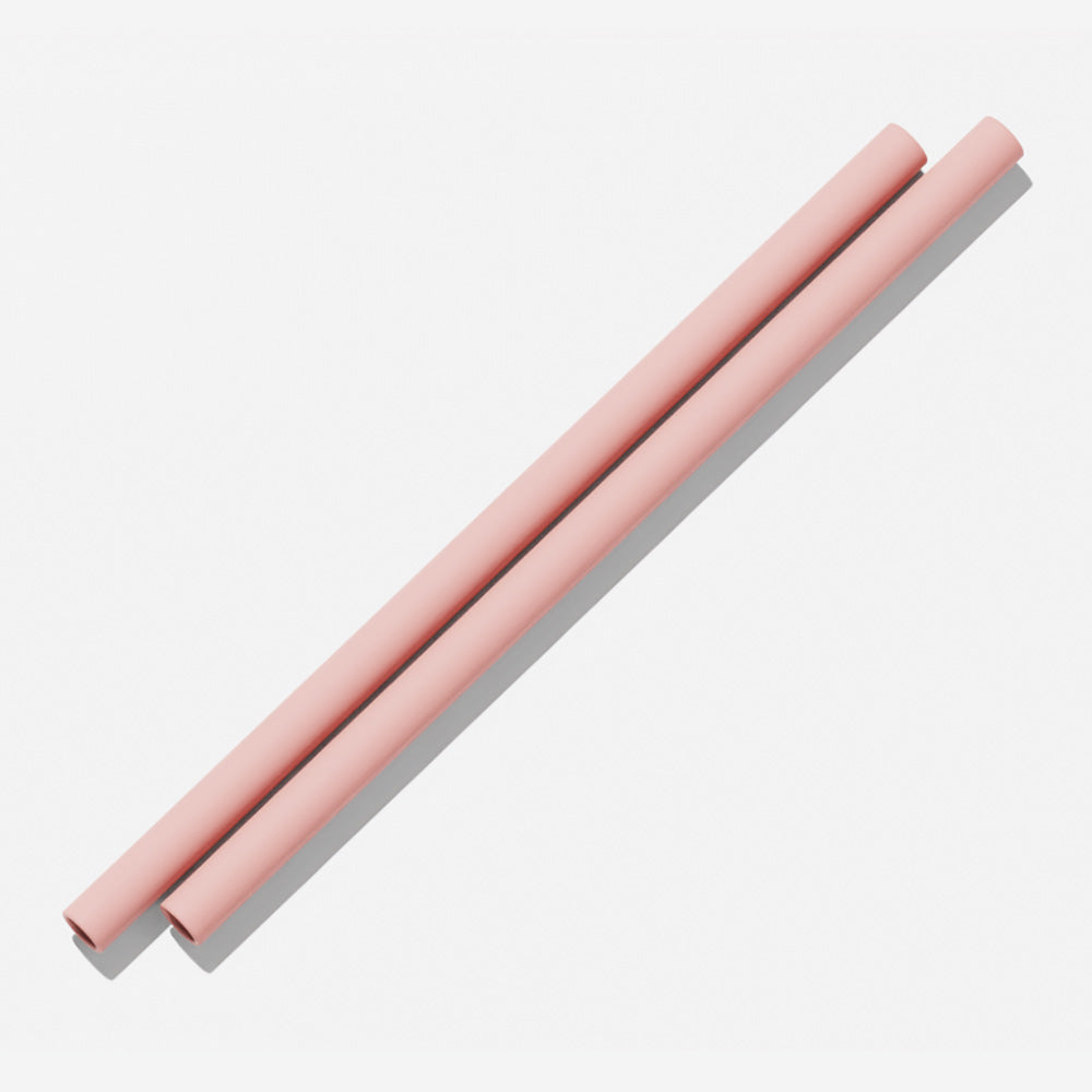 Eco-Friendly Reusable Silicone Straws (2 Pack) - BPA-Free, Dishwasher Safe, Perfect for Smoothies, Iced Coffee & Cocktails at Home or On-the-Go