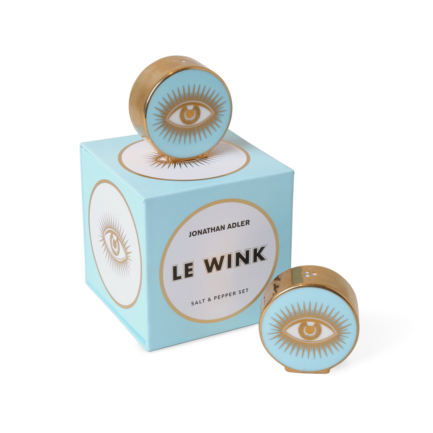 Premium Le Wink Salt and Pepper Shaker Set - Elegant Glass Spice Dispensers for Kitchen, Dining Table, and Gift Giving