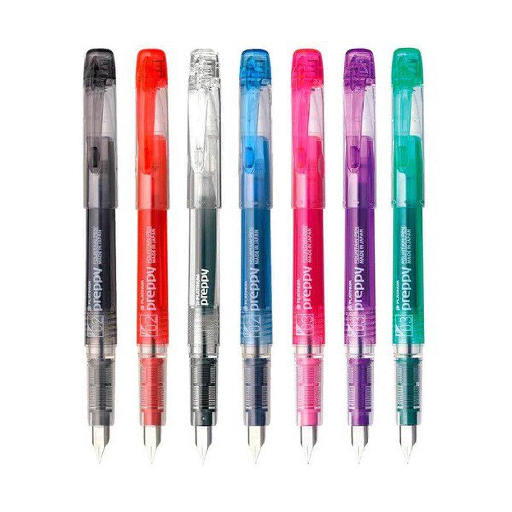 Premium Platinum Preppy Fountain Pen - Smooth Writing Fine Nib for Calligraphy, Note Taking & Gift Giving - Ideal for Students, Professionals & Pen Enthusiasts