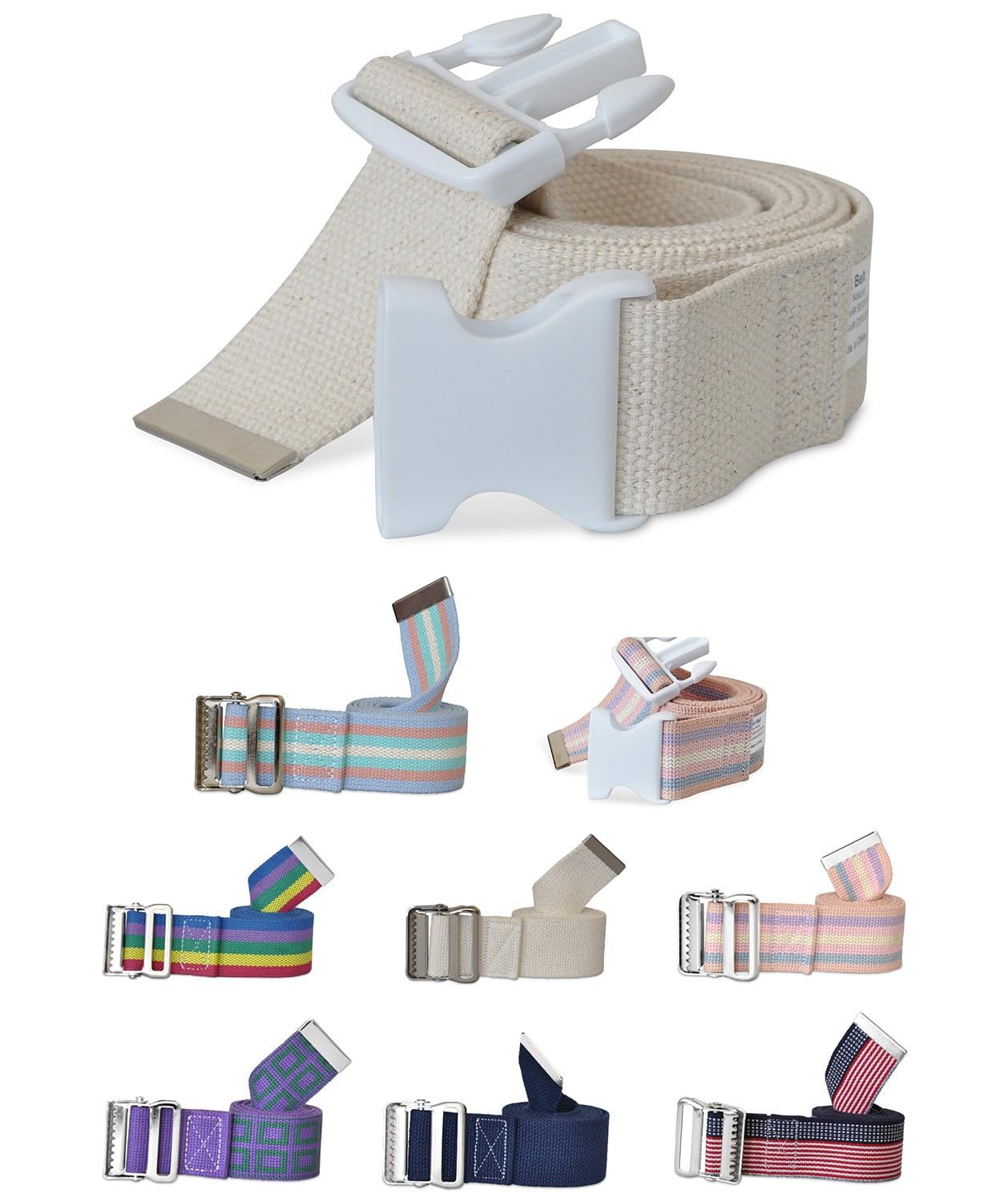 NYOrtho Adjustable Plastic Buckle Gait Belt - Strong, Durable & Machine Washable Latex-Free Mobility Aid for Elderly Care & Patient Transfer