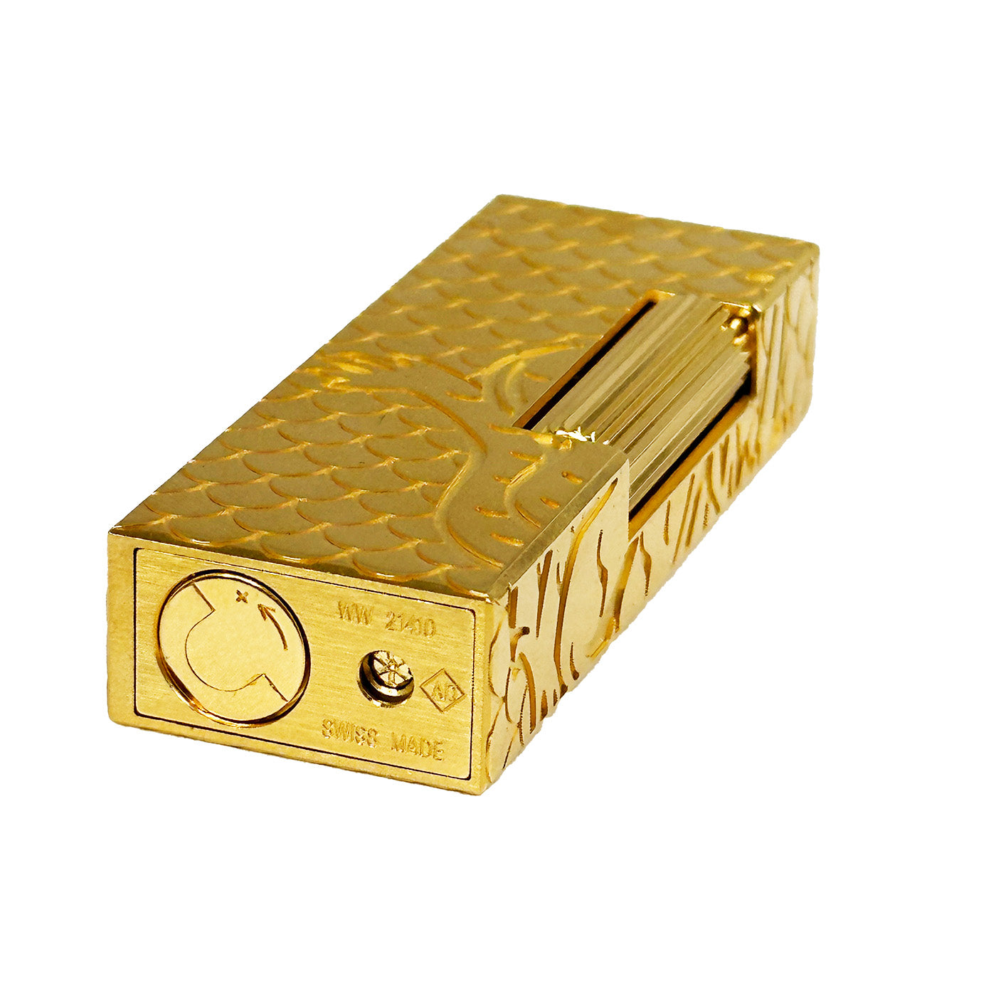 Dunhill Rollagas Dragon Gold Plated Luxury Lighter - Perfect for Gifting, Collecting & Cigar Enthusiasts