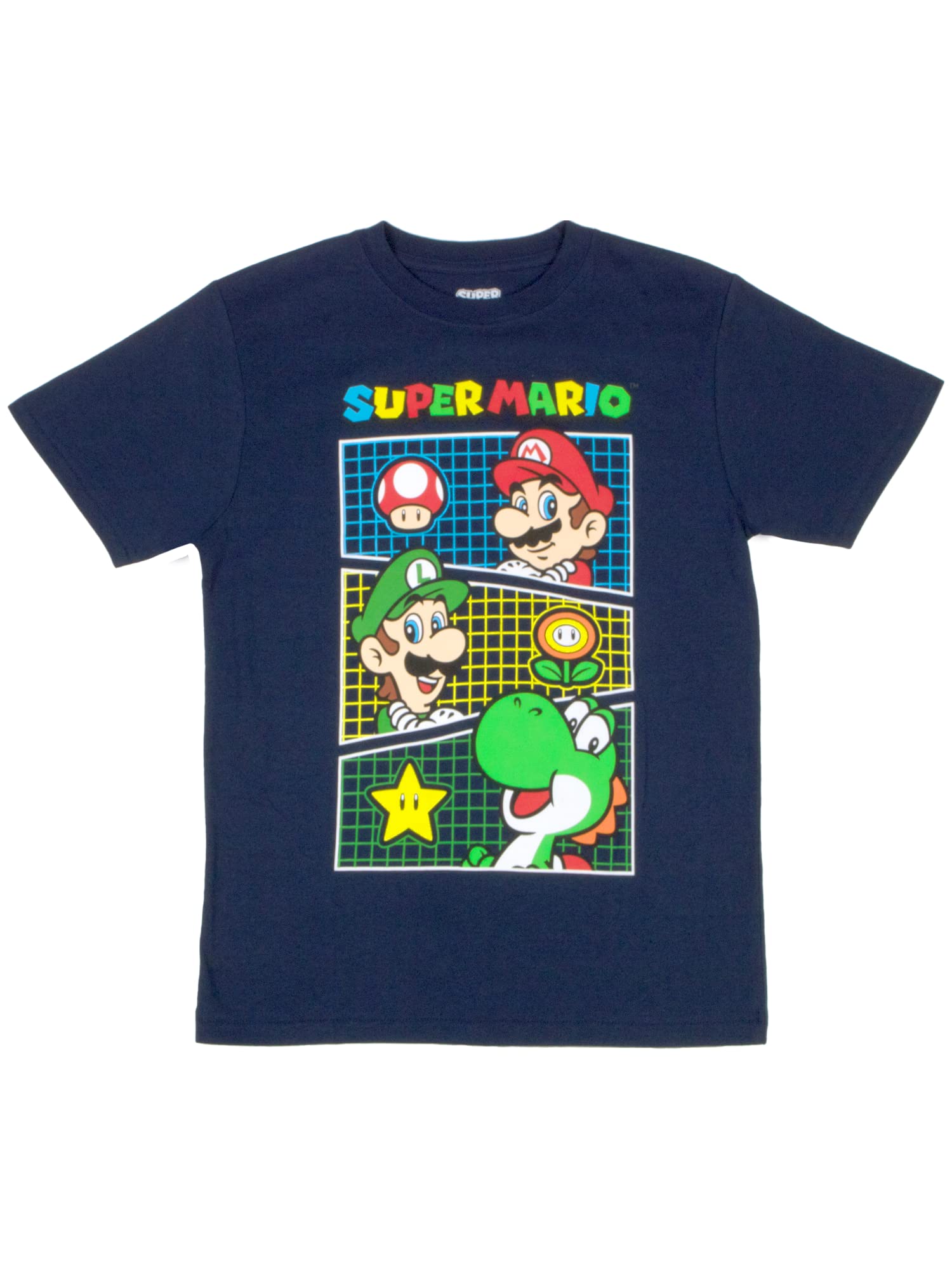 Super Mario Bros Boys T-Shirts 3-Pack - Nintendo Character Graphic Tees for Kids - Video Game Themed Outfit for School, Playdates & Birthday Parties
