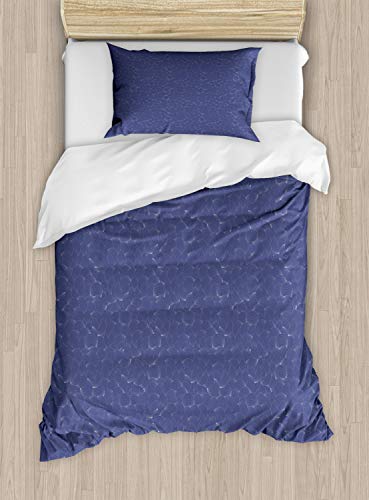 Dark Ceil Blue and White