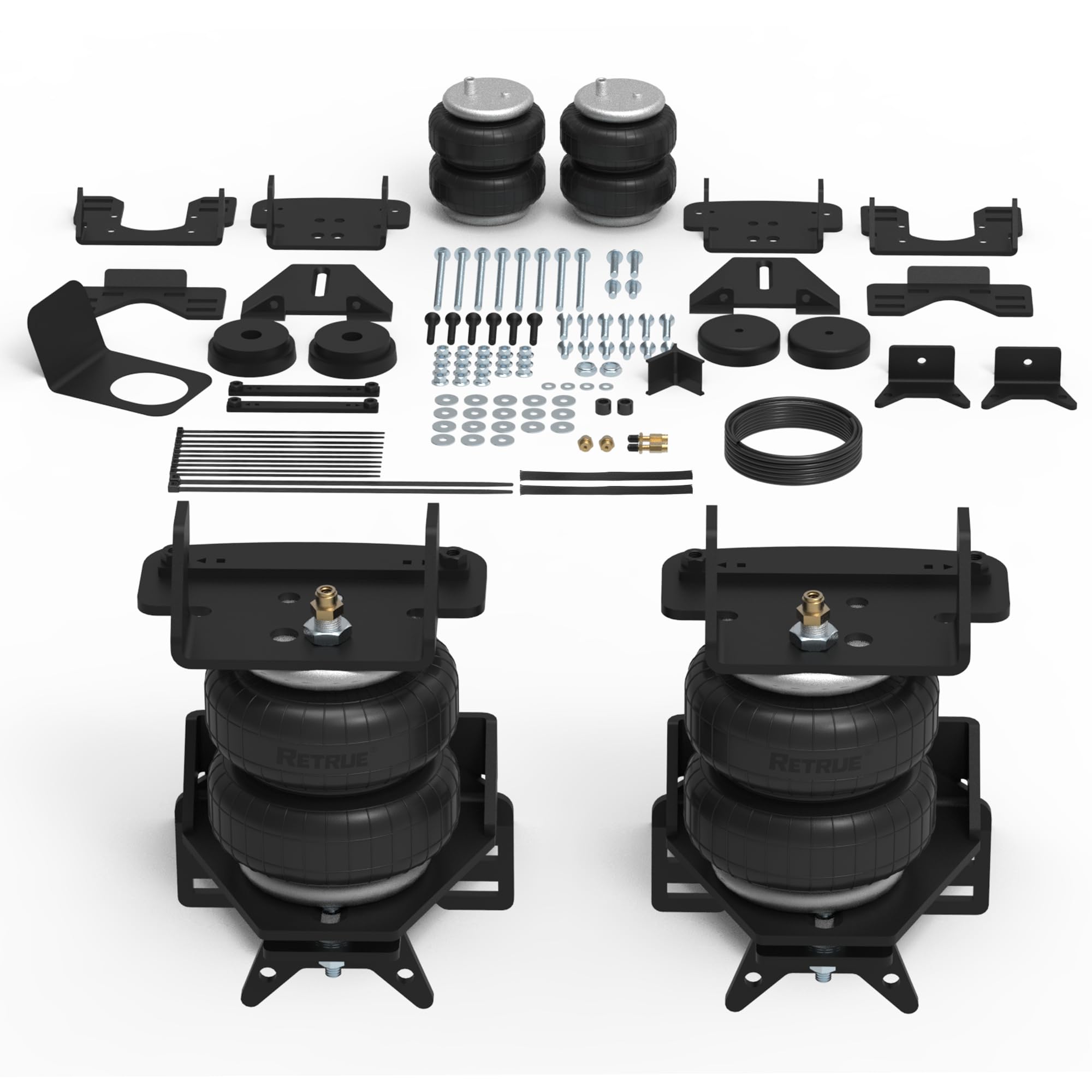 2017-2023 Ford F250 F350 F450 Rear Air Suspension Kit - 5000 Lbs Load Leveling Capacity - Replacement for Firestone 2625 Ride Rite Airbags - Heavy Duty Towing & Hauling for Pickup Trucks - Perfect for Off-Roading, Work Sites & Long-Distance Travel