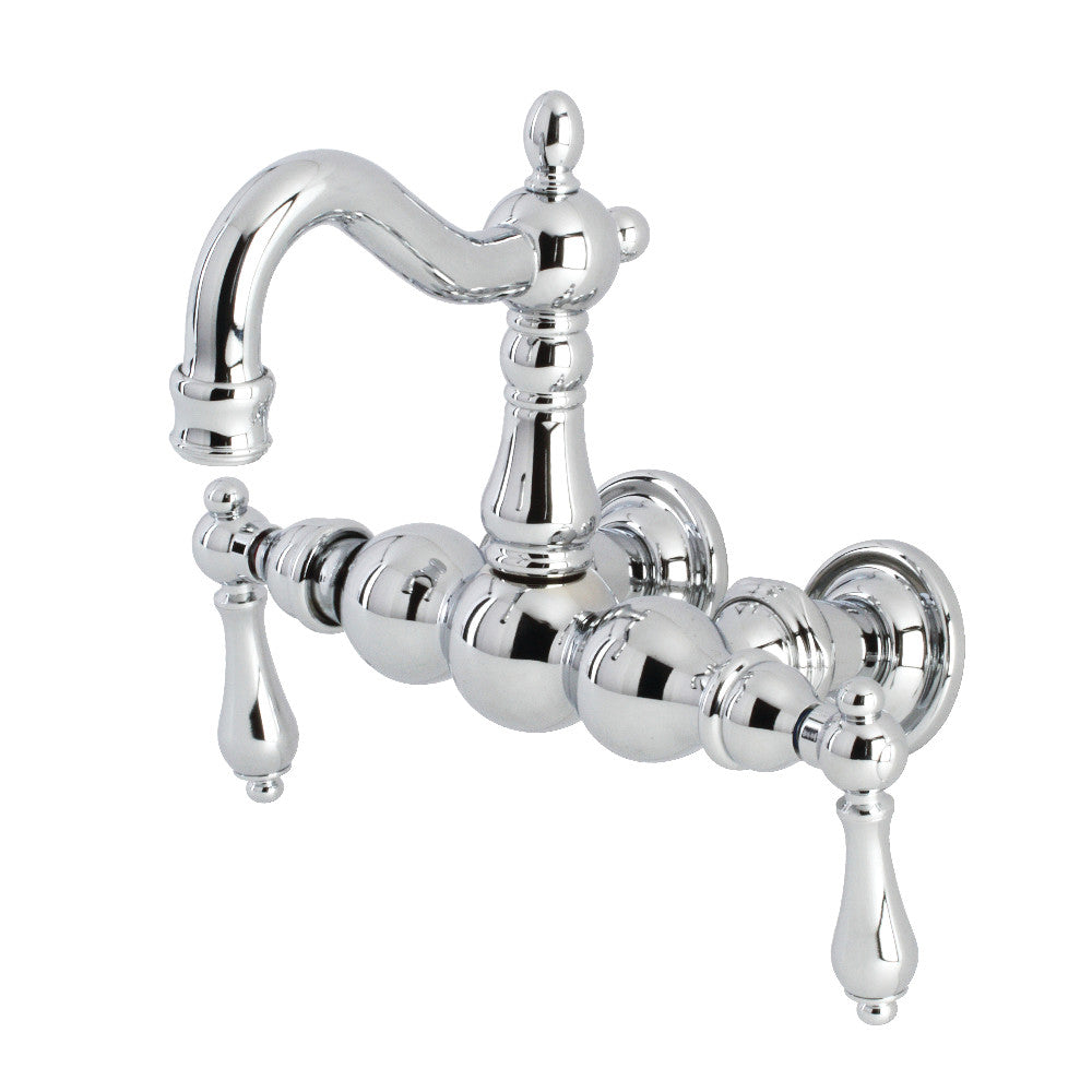 Kingston Brass CA1002T1 Heritage 3-3/8 Inch Wall Mount Clawfoot Tub Faucet - Vintage Style Bathroom Fixture for Classic & Luxury Bathtub Renovations
