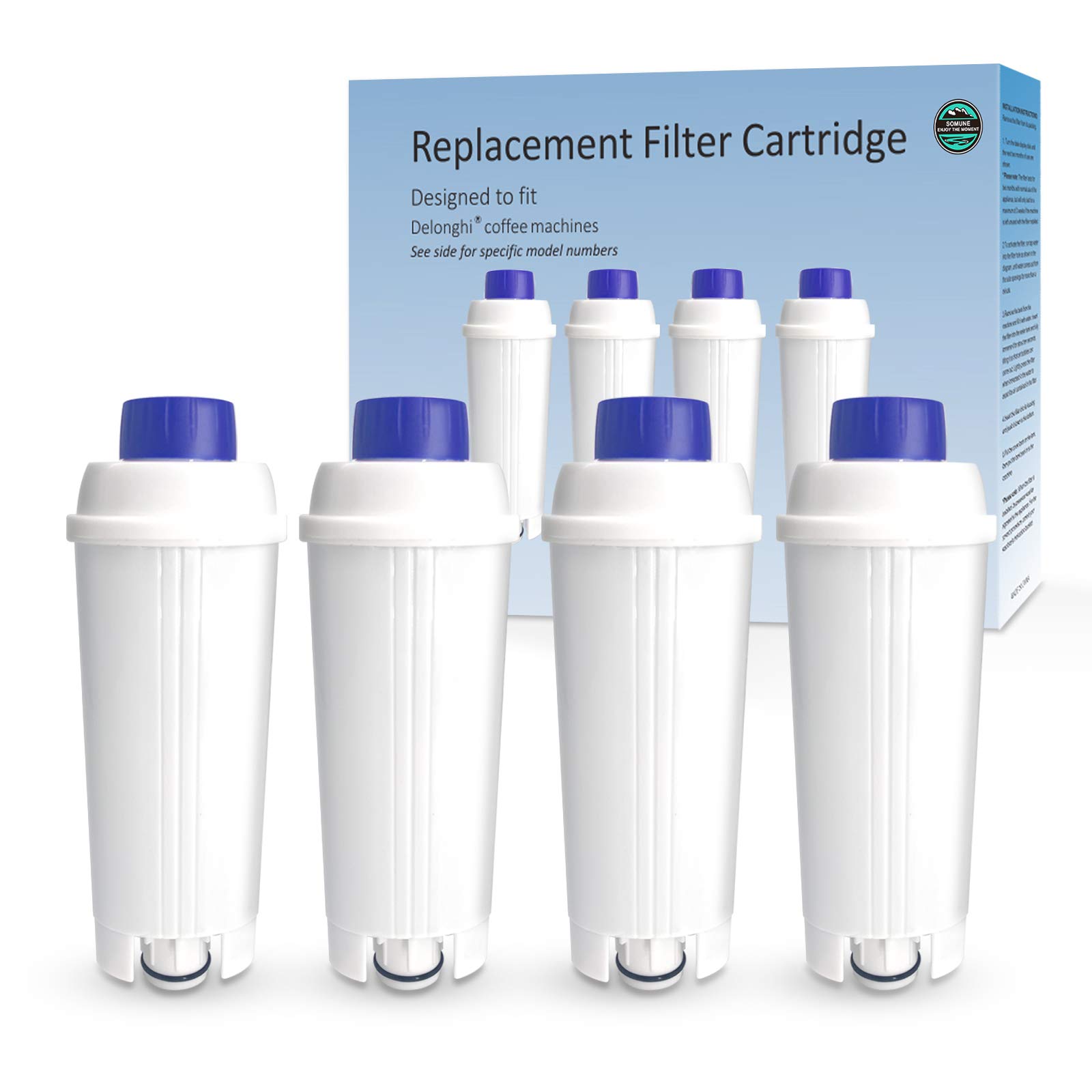DeLonghi DLSC002 Coffee Water Filter Replacement (4-Pack) - Compatible with ECAM, ESAM, ETAM, BCO & EC Series Coffee Machines | Perfect for Home, Office & Commercial Use