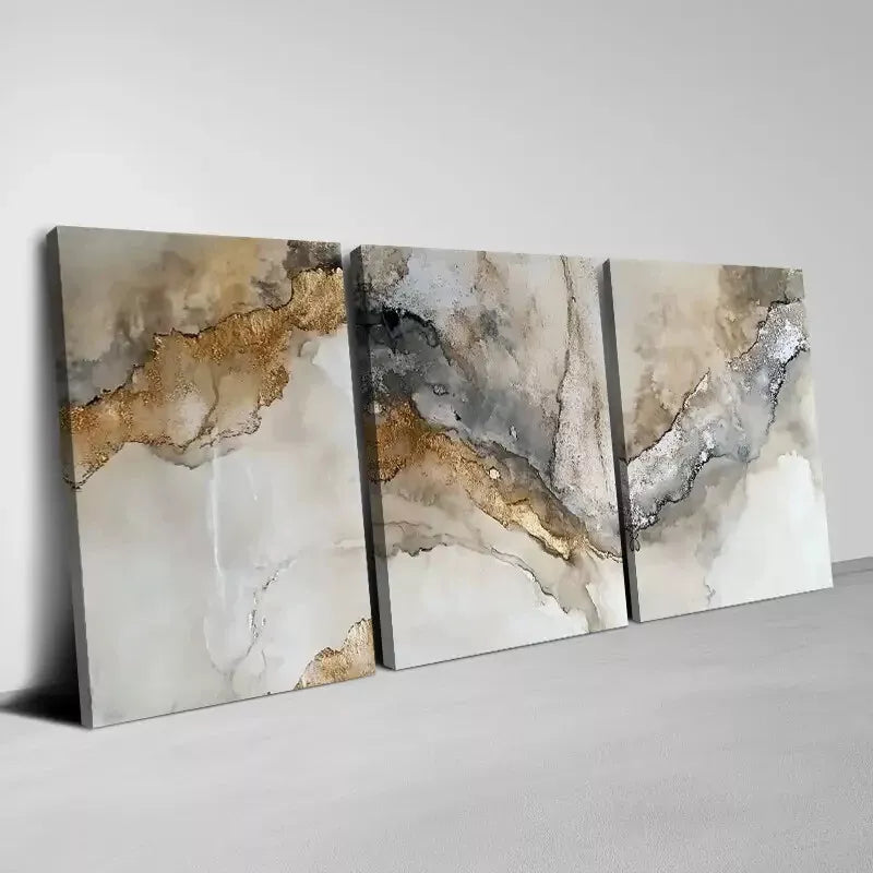 3-Piece Modern Abstract Textured Art Canvas Set - 50x70cm Framed Wall Decor | High-Quality Print | 100% Australian Made | Ready to Hang | Perfect for Living Room, Bedroom & Office Decor