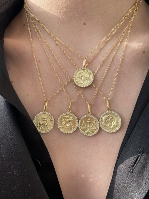 Sagittarius Zodiac Necklace with Genuine Diamonds - November 23 to December 21 Birthday Gift for Women - Perfect for Daily Wear, Special Occasions & Astrology Lovers
