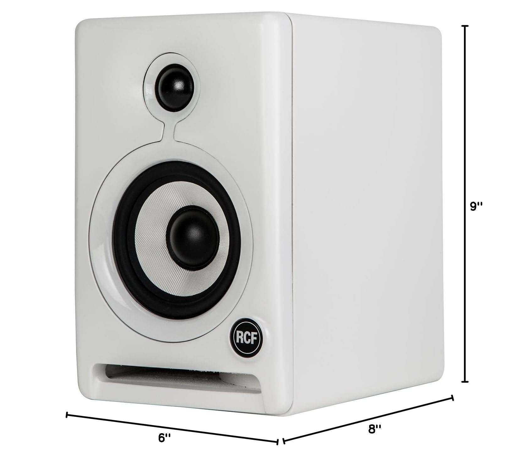 RCF Studio Monitor Speaker - Professional Audio Monitor for Music Production, DJing & Home Studios (Black) | Perfect for Recording, Mixing & Mastering