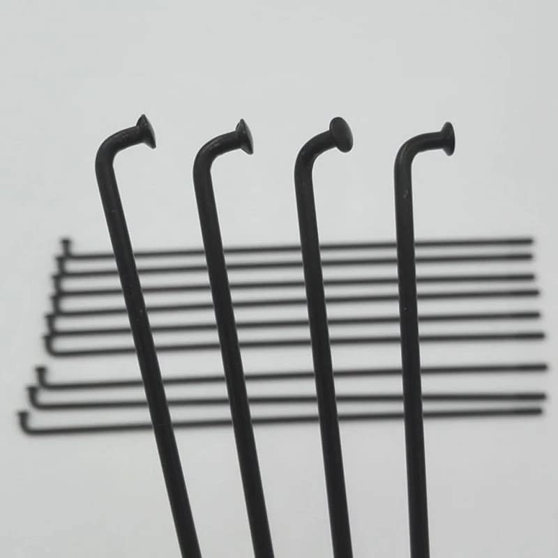 12G High-Strength Carbon Steel Bicycle Spokes - 2.5mm Diameter J-Bend Spokes with 12mm Nipples (20/40 Pcs) - Compatible with E-Bikes, Motorcycles & Tricycles - Perfect for Wheel Building, Repair & Maintenance