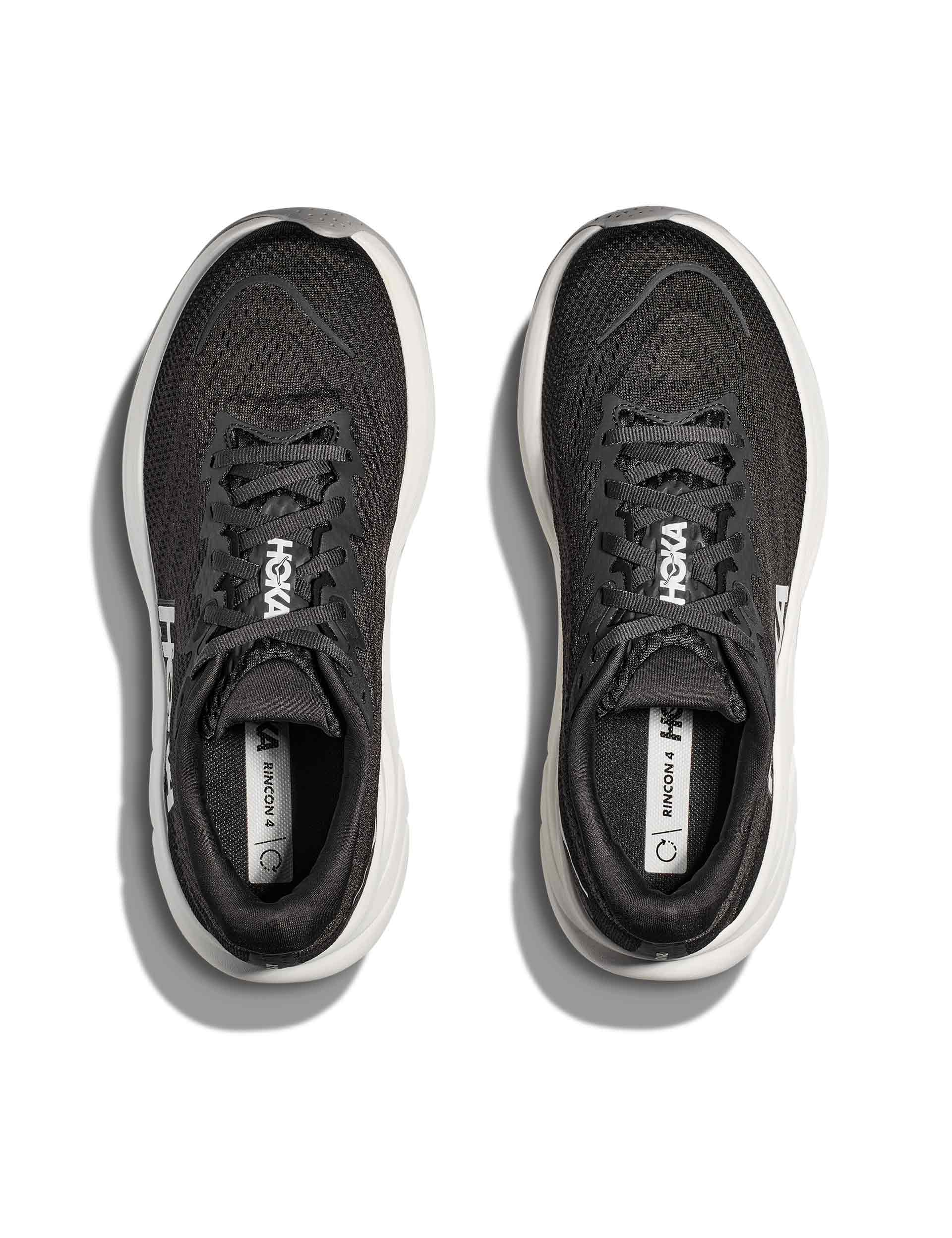 Rincon 4 Running Shoes for Men - Lightweight Black & White Athletic Sneakers for Jogging, Gym Workouts and Daily Wear