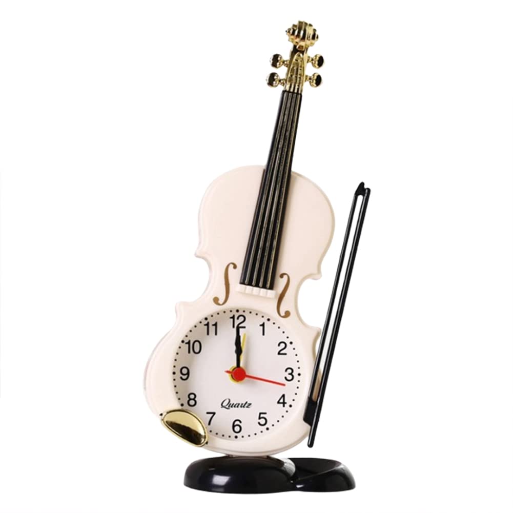 Vintage Violin Alarm Clock - Handmade Digital Desk Clock with Elegant Violin Model, Perfect for Bedroom, Office & Home Decor | Unique Gift for Kids & Adults | Music Lover's Novelty Decoration