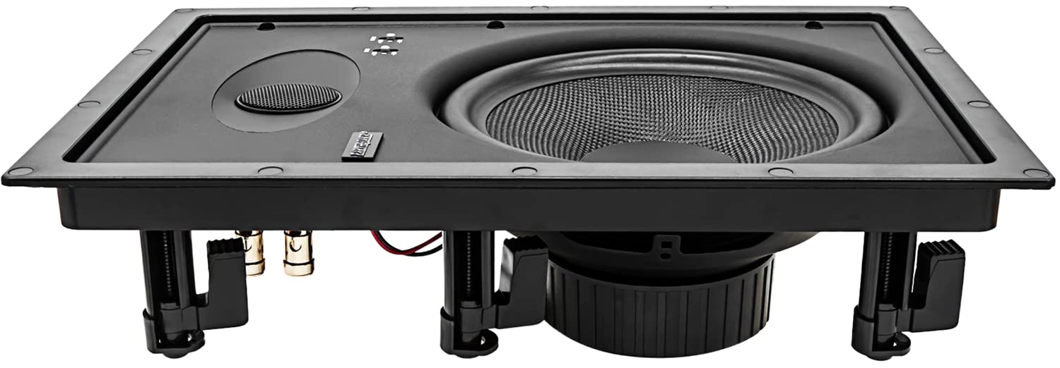 EARTHQUAKE Sound EWS800 Edgeless Series 8-inch In-Wall Speakers (Black, Pair) - High-Quality Home Theater & Surround Sound System for Living Room, Bedroom & Office