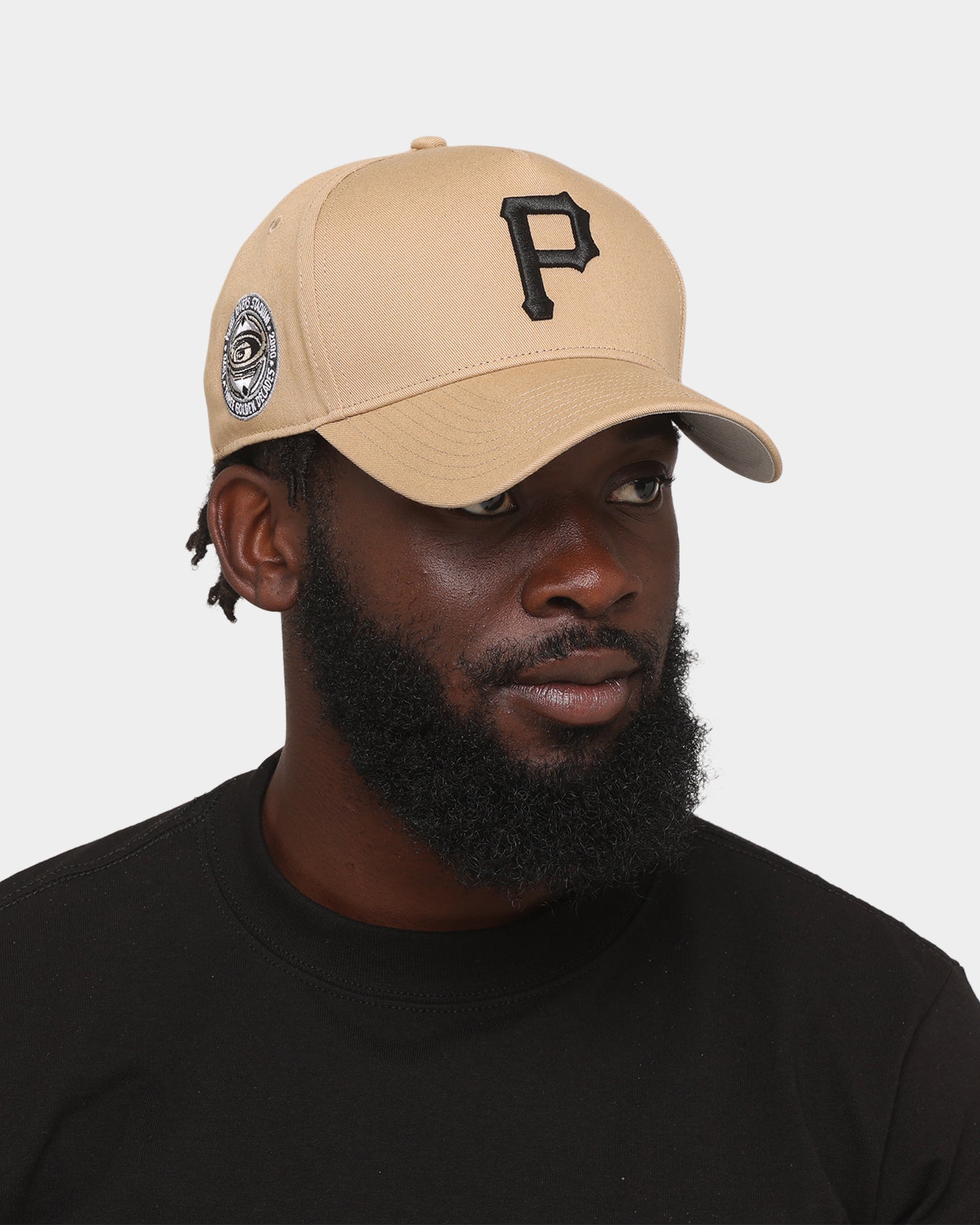 47 Brand Pittsburg Pirates 'Khaki Stadium' Sure Shot 47 MVP DT Snapback Hat - Khaki/Black Adjustable Baseball Cap for Men & Women - Perfect for Sports Games, Casual Wear & Fan Collections