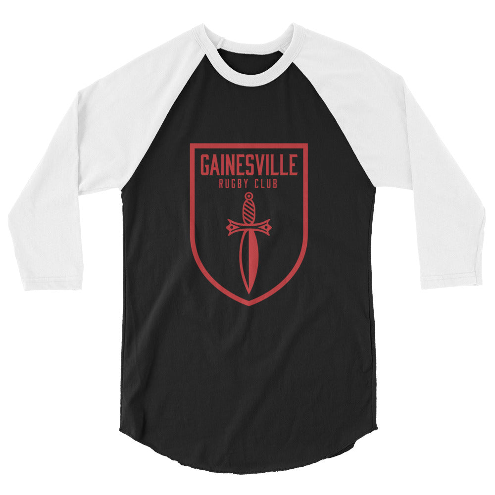 Gainesville Spartans RFC Raglan 3/4 Sleeve T-Shirt - Comfortable Rugby Fan Apparel for Game Day & Casual Wear