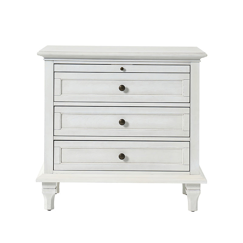 Galatea 3-Drawer Nightstand with USB Charging Ports & Power Outlets - Modern Bedside Table with Storage for Bedroom, Living Room or Office