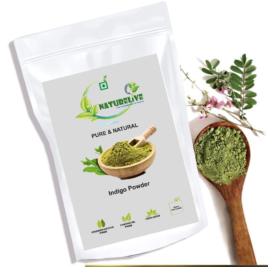 Organic Indigo Powder for Hair Color - 100% Natural & Herbal Hair Dye for Men & Women | Promotes Hair Growth & Strength | Pure Indigo Powder (200g) for Black Hair Care & Natural Coloring | Perfect for DIY Hair Dye & Herbal Hair Treatments at Home