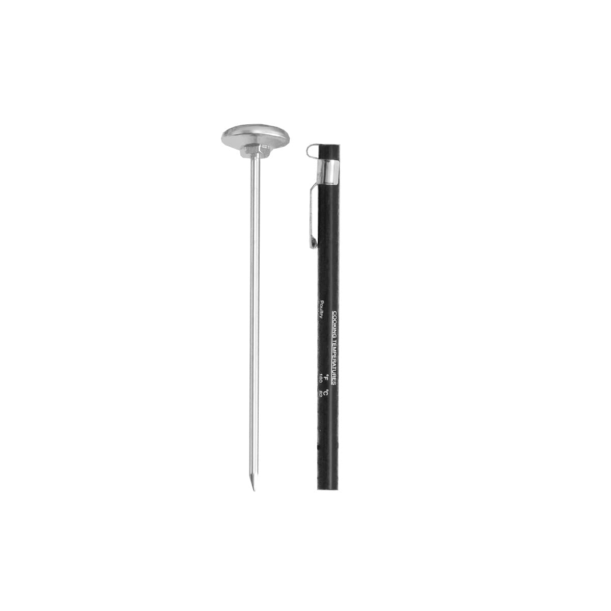 Home Basics Durable Stainless Steel Cooking Thermometer - Digital Food Meat BBQ Grill Oven Candy Thermometer for Kitchen, Baking, Roasting & Outdoor Cooking