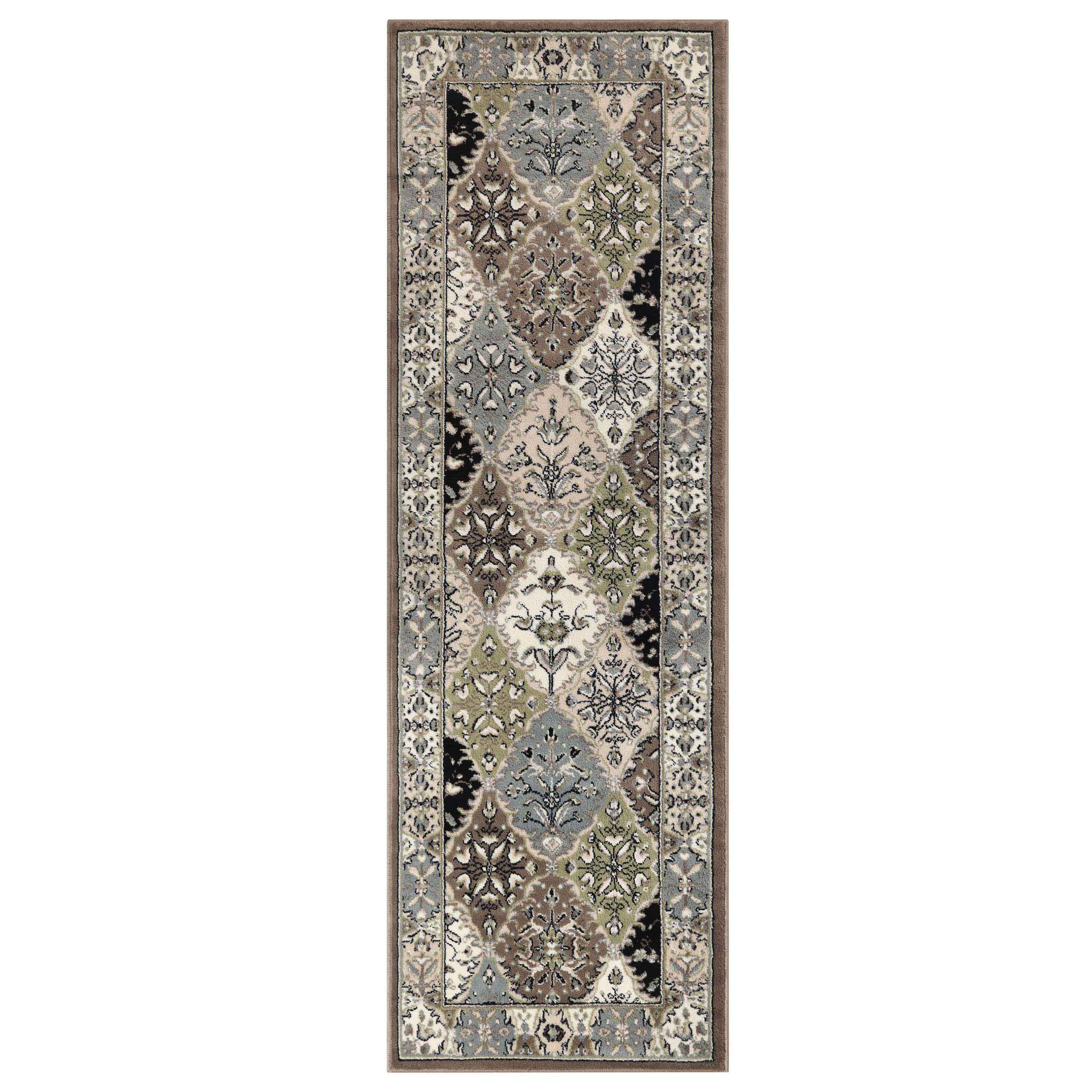 Paloma Contemporary Damask Floral Indoor Area Rug - Soft Non-Slip Living Room Carpet for Bedroom, Dining Room & Home Decor