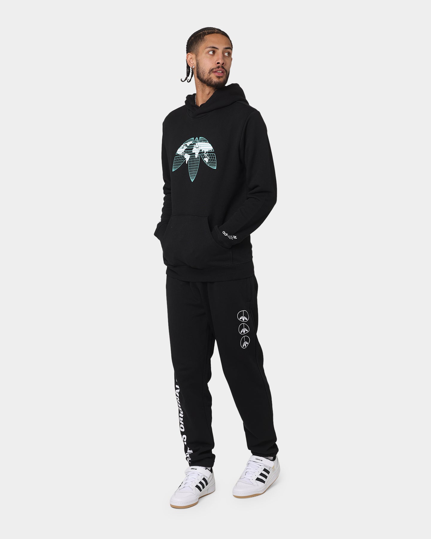 Adidas Graphics United Hoodie Black - Men's Casual Pullover Hooded Sweatshirt for Streetwear & Gym