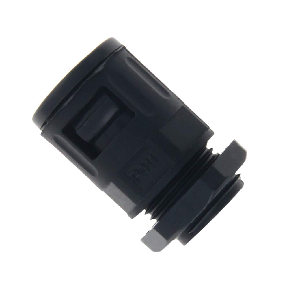 Fielect 3pcs Black PG11 Cable Gland Connector for AD15.8 Pipes - Corrugated Tube Clamps for Electrical Wiring