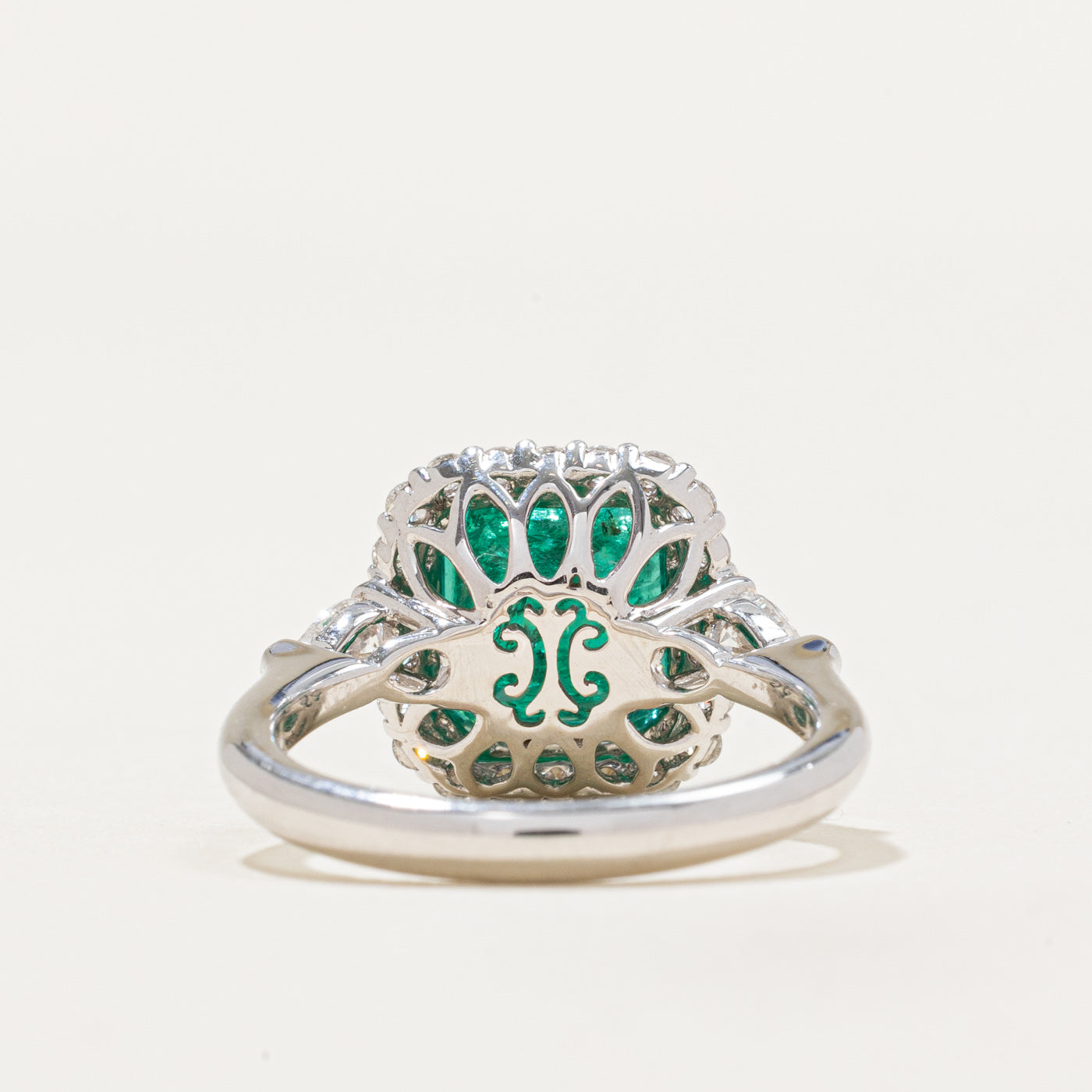 Exquisite 3.72ct Emerald & Diamond Halo Engagement Ring | 0.691ctw GIA Certified | Size 6.25 | Perfect for Wedding, Anniversary & Proposal Gifts