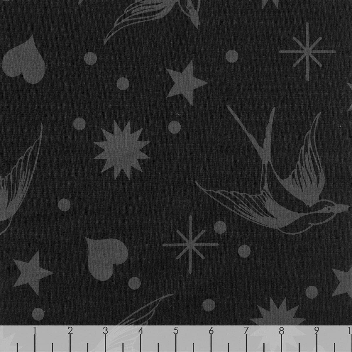 Tula Pink Fairy Flakes Ink Fabric - Free Spirit Fabrics Linework for Quilting, Dressmaking & Home Decor | Premium Cotton Material for DIY Crafts & Sewing Projects