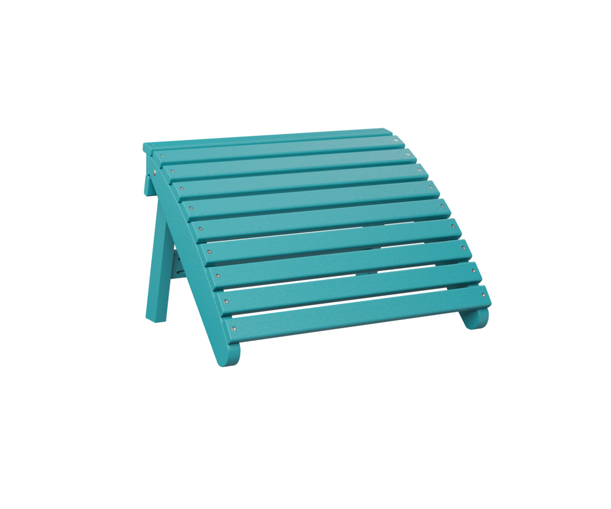 Berlin Gardens Folding Adirondack Footstool - Outdoor Patio Furniture, Portable Foot Rest for Garden, Deck, Poolside & Camping - Lightweight & Durable Design