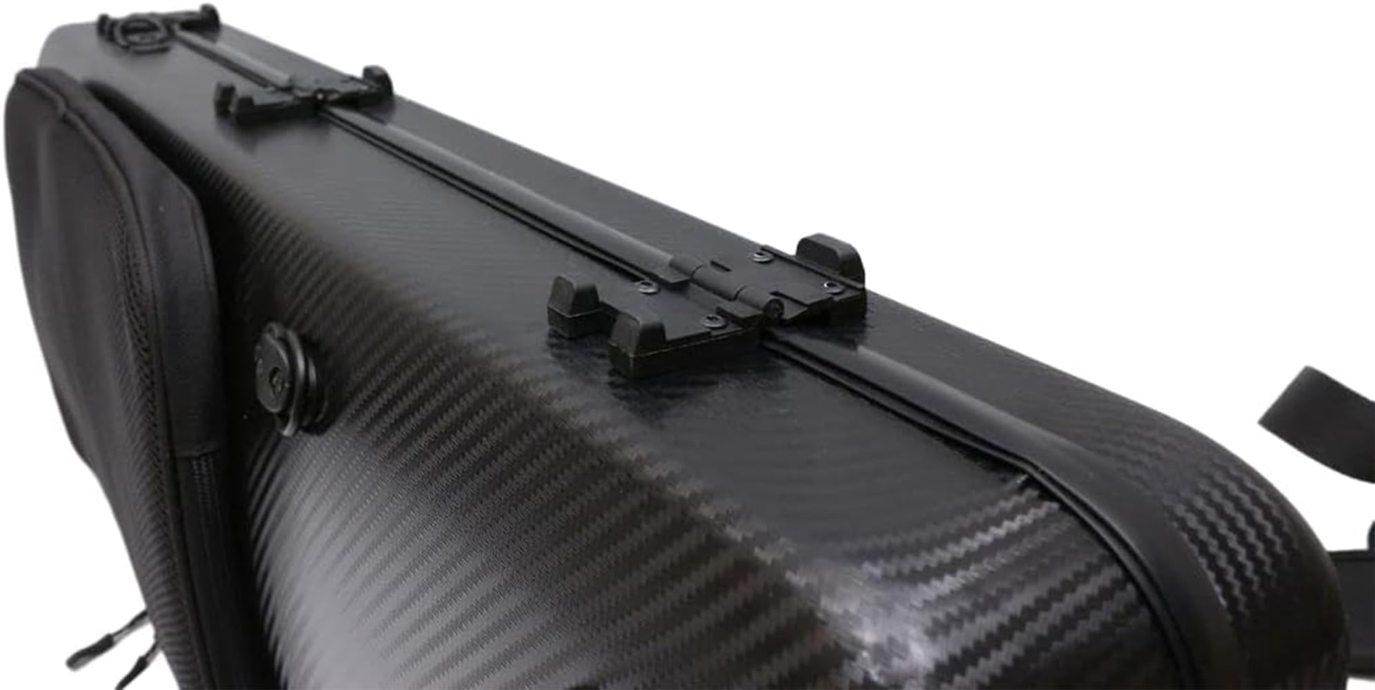 Premium 4/4 Full Size Carbon Fiber Violin Case - High Strength Hard Shell with Durable Handles, Backpack Straps & Music Sheet Pocket (Black, Buckle Lock) - Perfect for Professional Musicians, Travel & Music Lessons