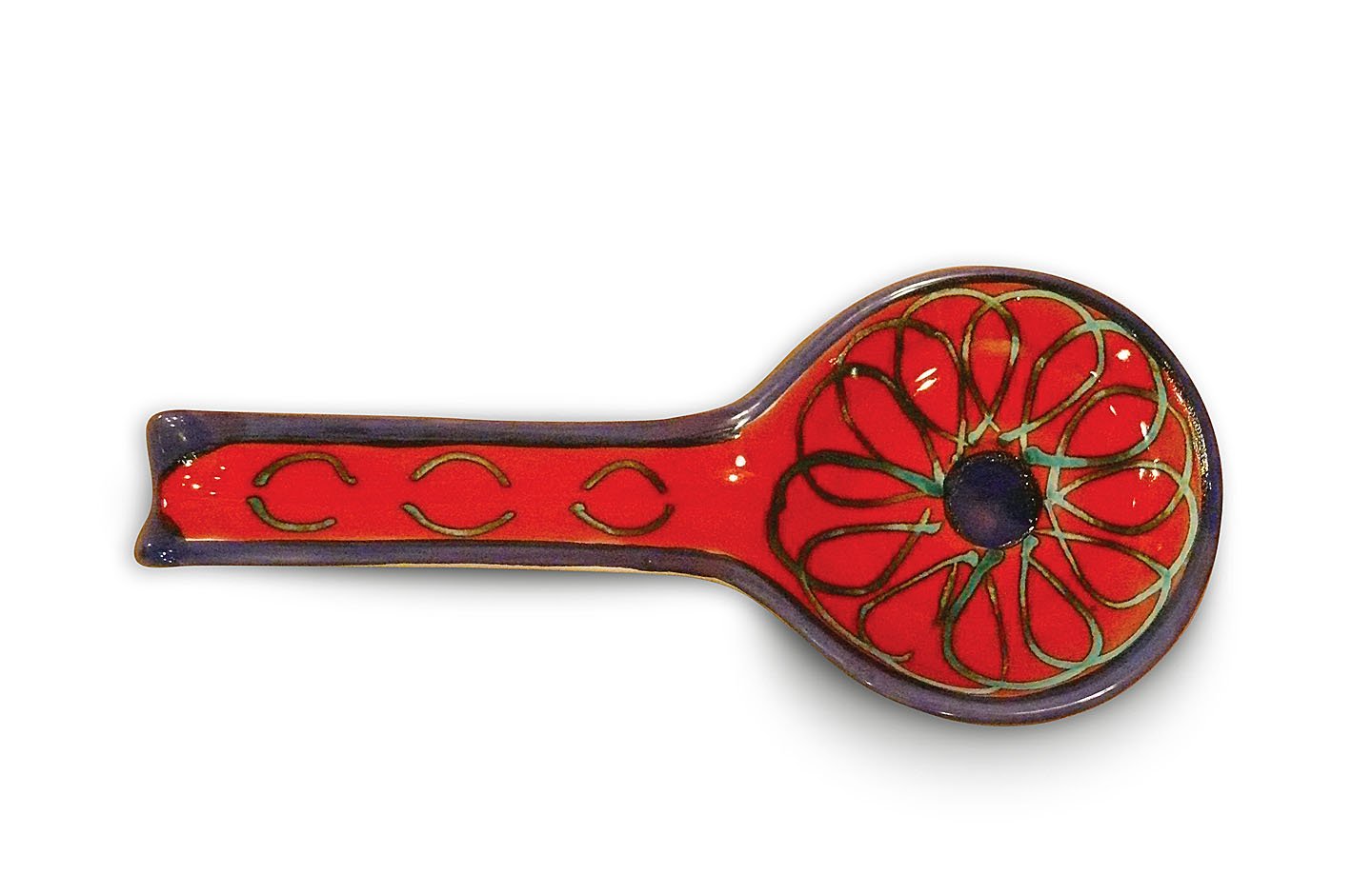 Hand Painted Allegria Spoon Rest - Handmade in Italy - Perfect for Kitchen, Dining Table & Gift Giving