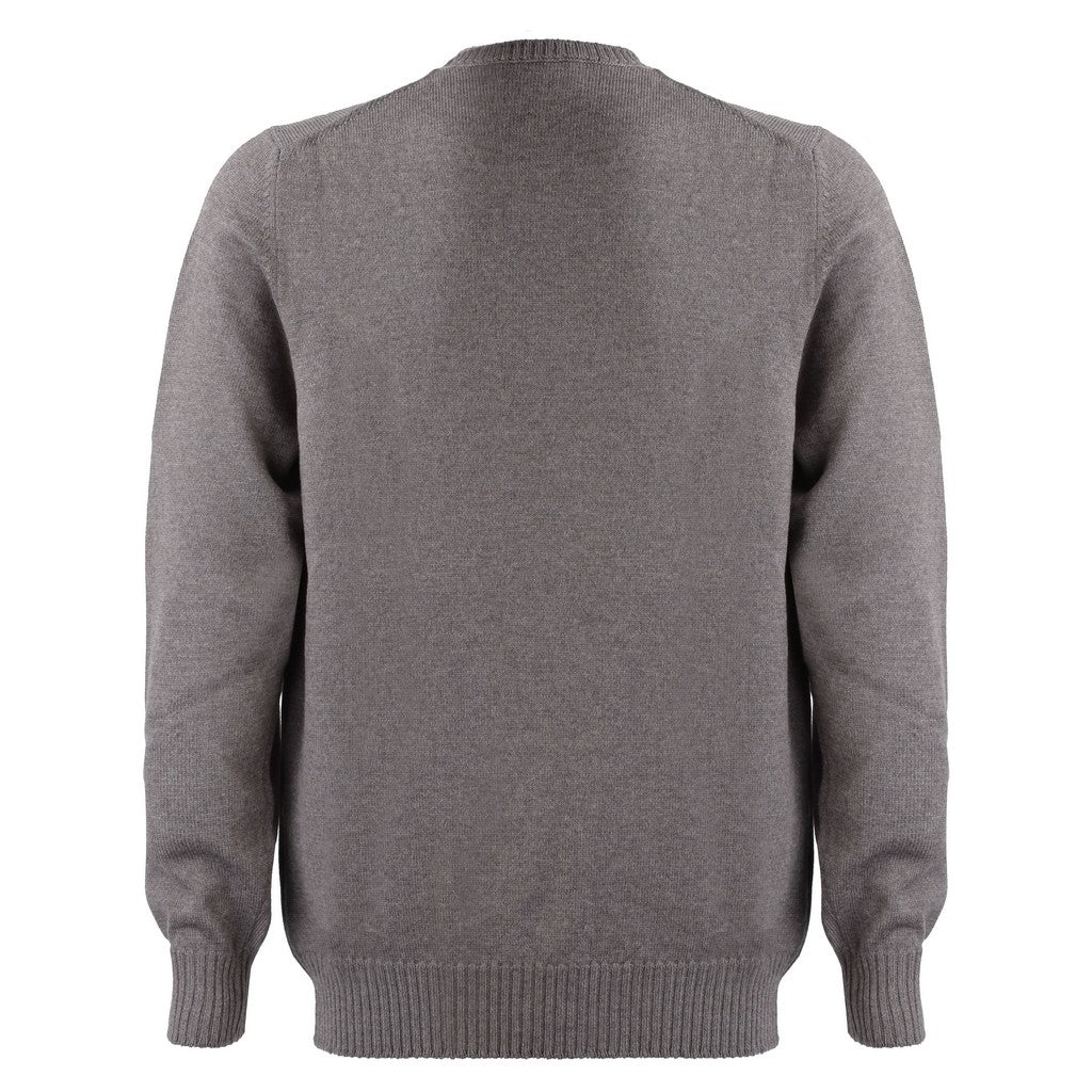 GRAN SASSO Premium Wool Crew Neck Sweater in Khaki - Warm & Stylish Pullover for Men, Perfect for Casual Outfits, Office Wear & Winter Layering