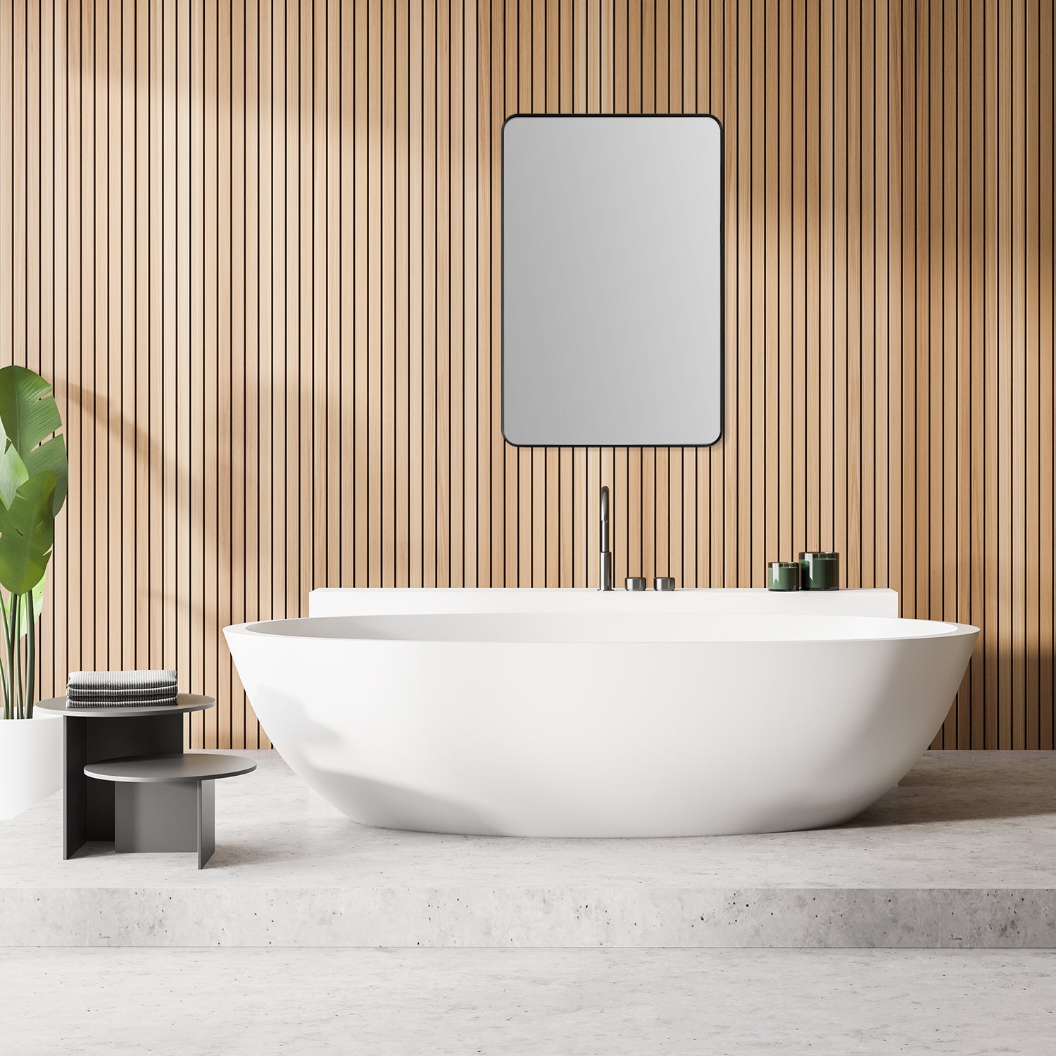 Nettuno 24-Inch Rectangle Bathroom Vanity Mirror - Aluminum Framed Wall Mirror for Modern Bathrooms, Perfect for Vanity, Powder Room & Home Decor