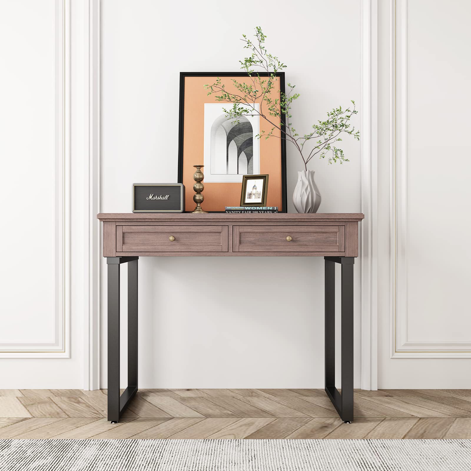 Heavy Duty Square Iron Metal Table Legs Set of 2 - 28
