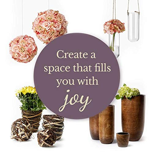 Set of 6 Matte Black Ceramic Vases - Modern Home Decor Centerpieces for Weddings, Parties & Events (5