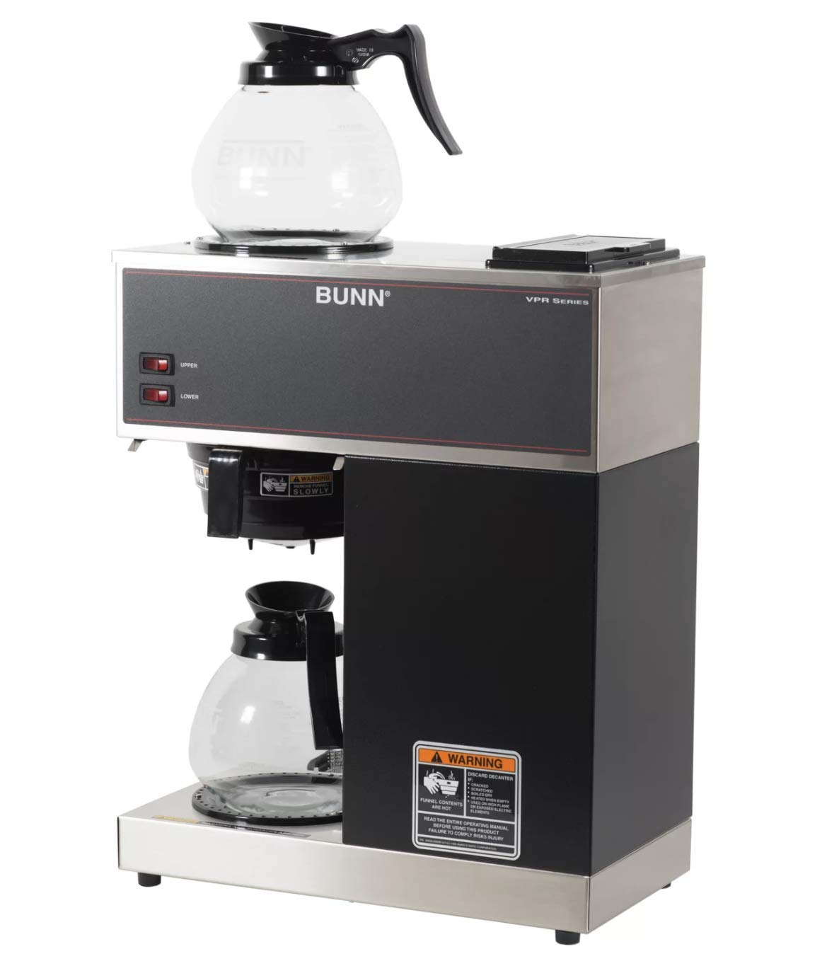 Bunn 33200 VPR 12 Cup Commercial Pourover Coffee Maker - Fast Brewing for Offices, Restaurants & Cafes - Durable Stainless Steel Design
