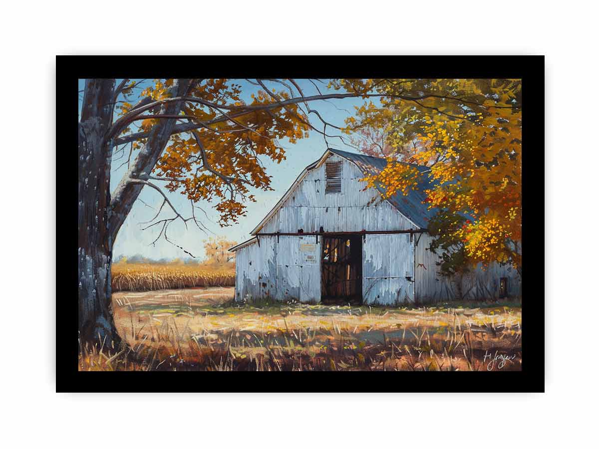 Rustic Countryside Barn Decor - Vintage Wooden Barn Wall Art for Farmhouse & Country Home Decor | Perfect for Living Room, Bedroom, or Office Wall Decor