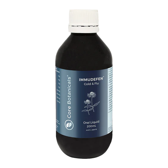Core Botanicals Immudefen Cold & Flu Relief Supplement - Natural Immune Support for Adults - Helps Fight Colds, Flu & Seasonal Allergies - Perfect for Travel, Work & Home Wellness