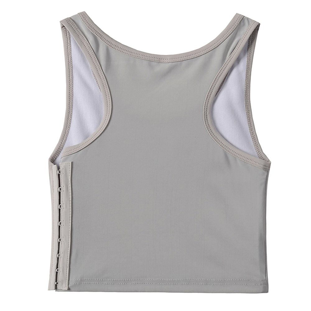 20CM Mesh Stretchy Chest Binder with 3 Rows of Hooks - Comfortable Compression for Tomboy, Trans & Lesbian - Perfect for Everyday Wear, Sports & Gender Affirming